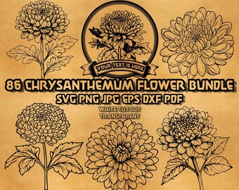 菊の花のSVGバンドル：フローラルアートデザイン（デジタルダウンロード）