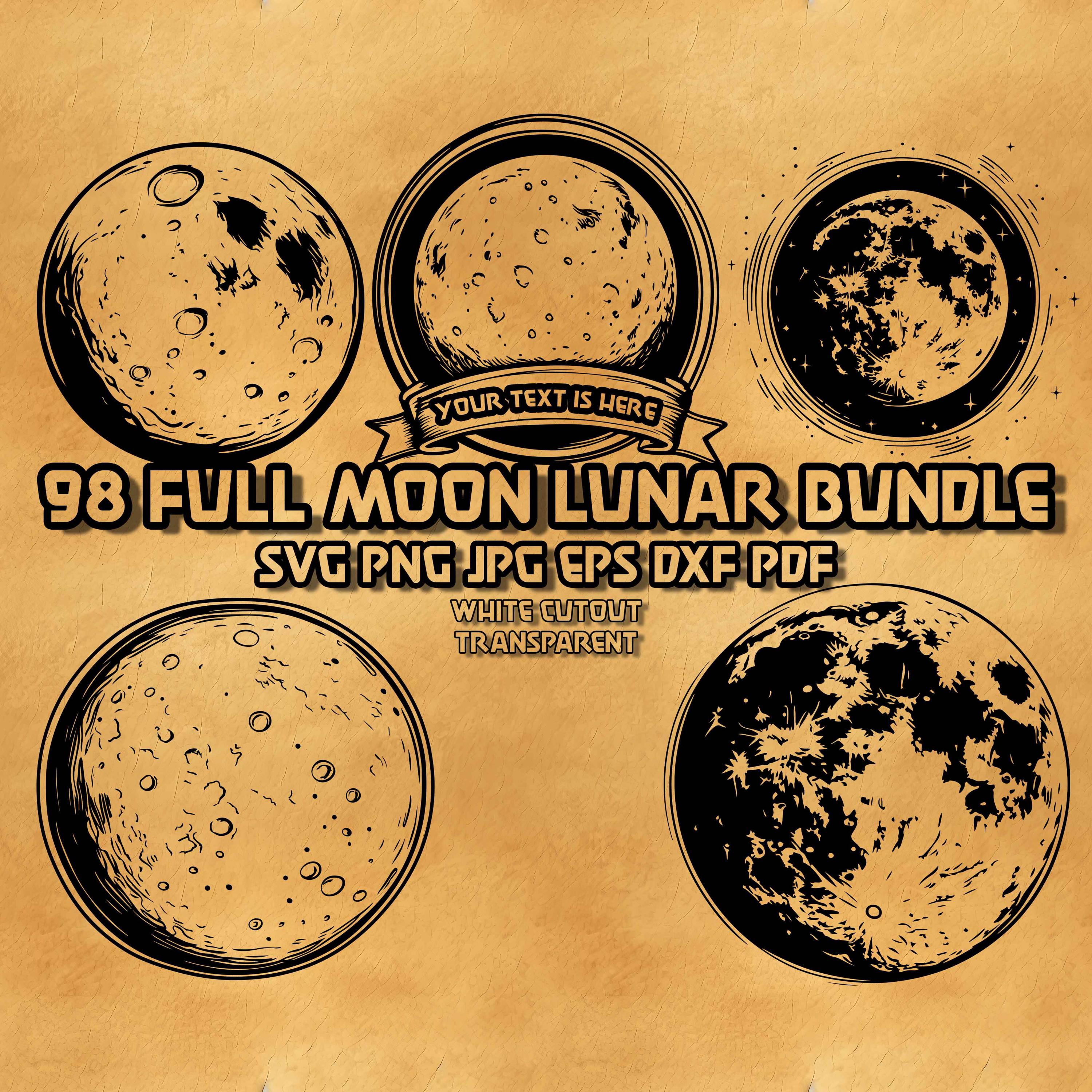 Full Moon Clip Art - Etsy, image size:3000x3000