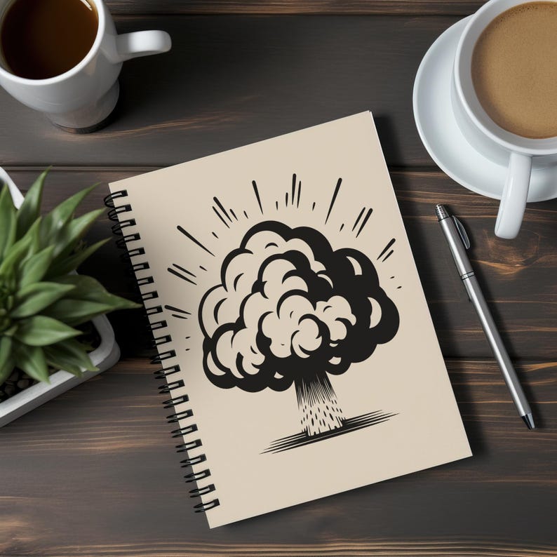 Atomic Blast SVG Bundle Explosion Cloud Illustrations Nuclear Mushroom ...