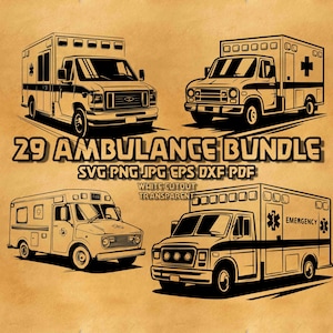 Ambulance SVG Bundle: Paramedic Car, EMS Designs (Digital Download)