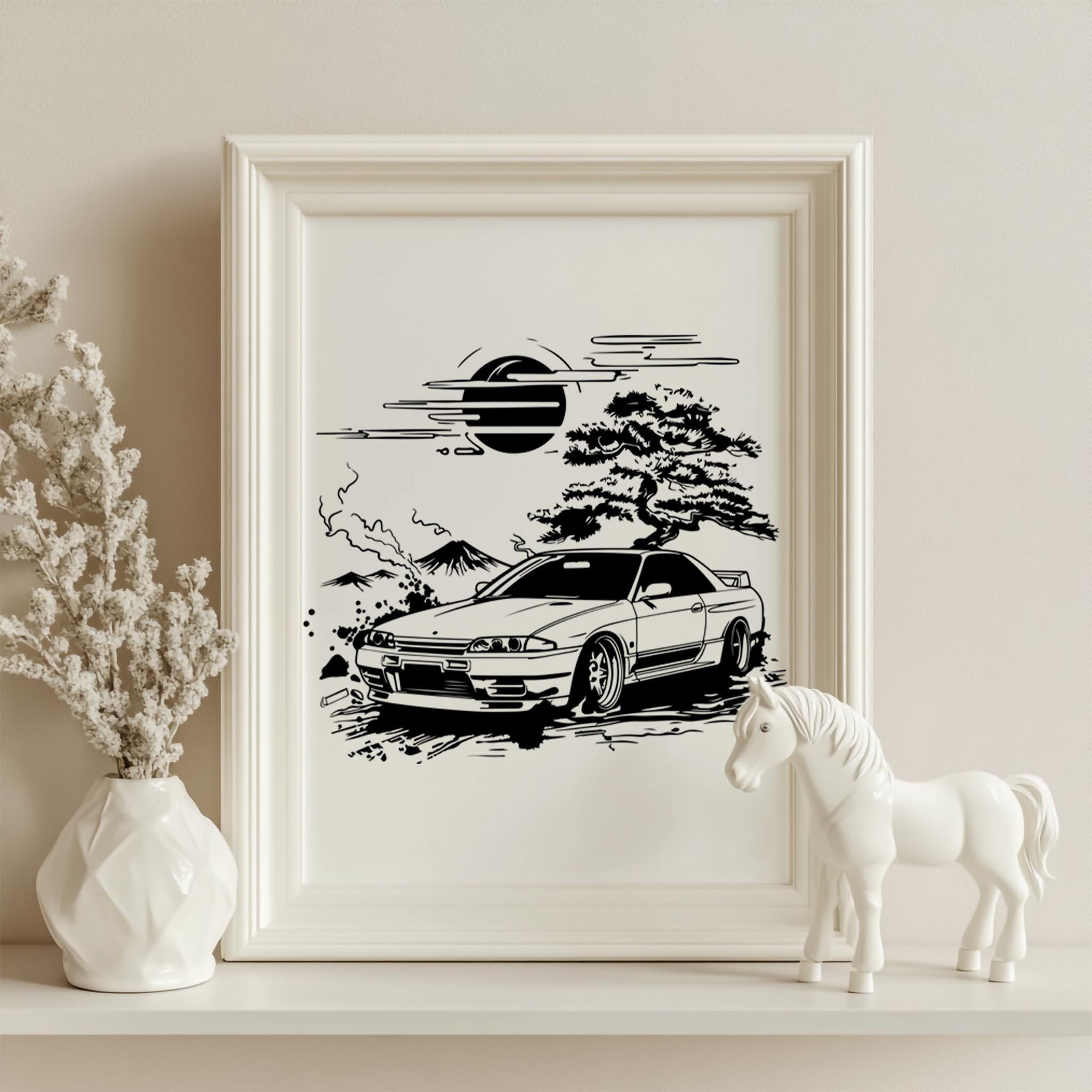 Svg Jdm Rim JDM Car SVG Bundle 105 Designs Vintage Japanese Tuner Illustrations ...