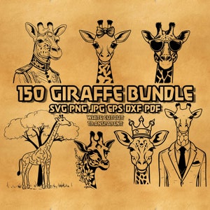 Giraffe SVG Bundle: Funny, Floral, Royal Designs