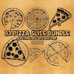 Pizza Slice SVG Bundle: Italian Food Design, Restaurant Menu (Digital Print