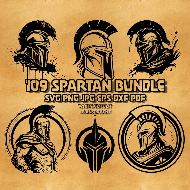 Spartan Svg Bundle, Spartan Vector, Spartan Helmet Svg, Warrior Svg