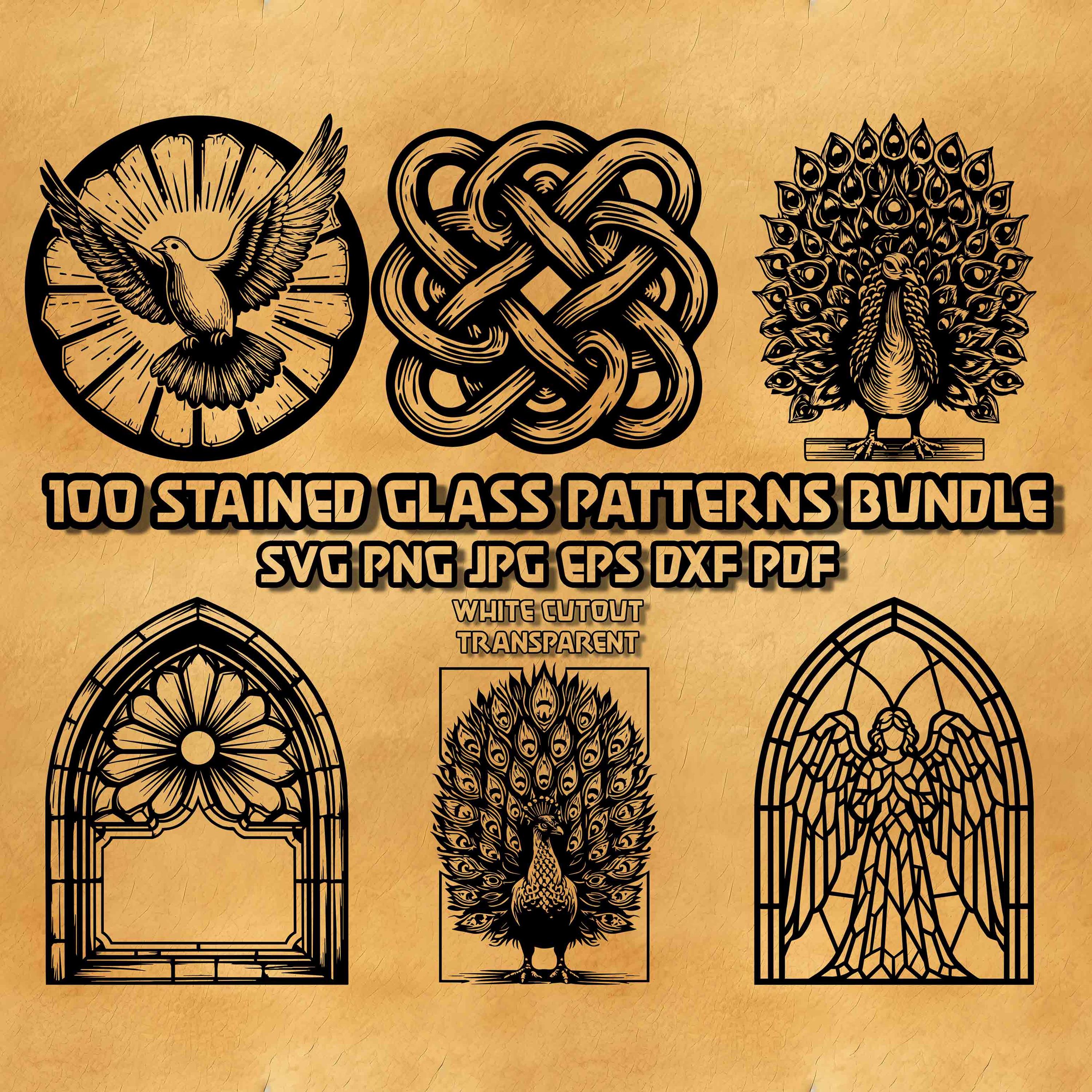 Stained Glass Rose Window Vector - Etsy