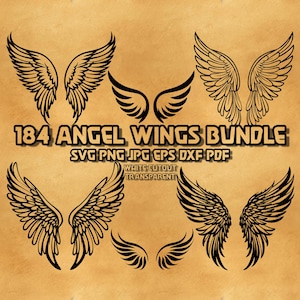 Angel Wings SVG Bundle: Memorial Clipart (Digital Download)