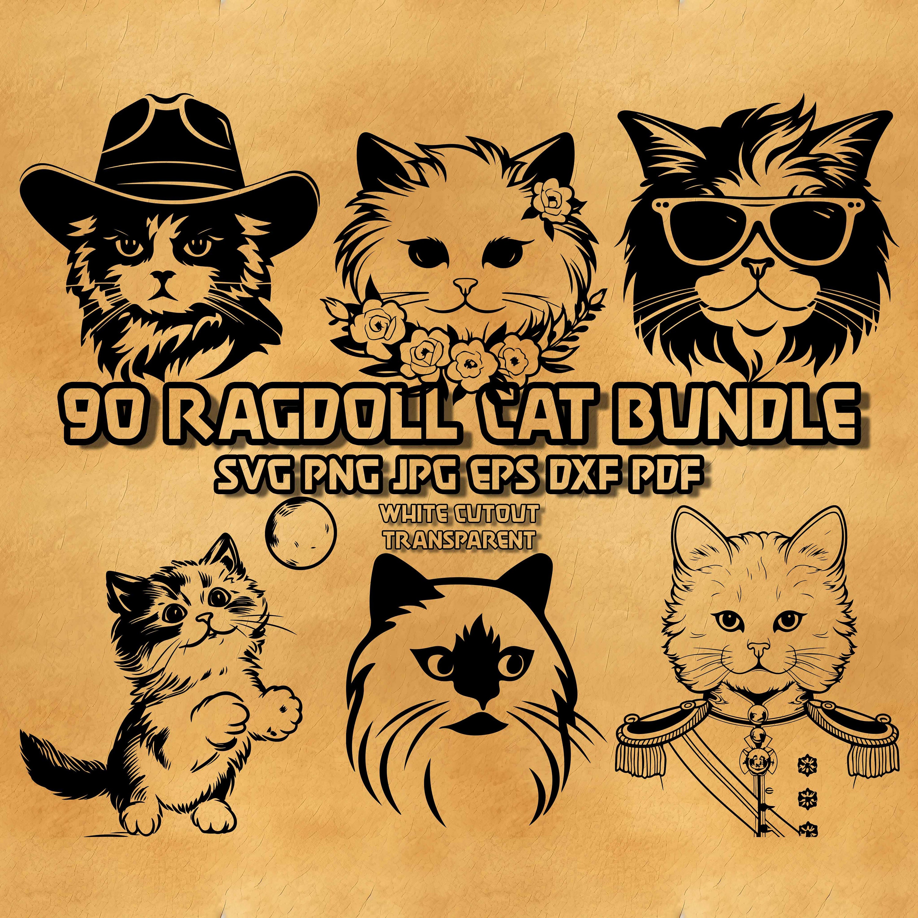 Serveerplank Rond Katten Ragdoll - Cadeau voor katten liefhebbers -  Verjaardag - Geschenk – WoodWideCities, image size:3000x3000