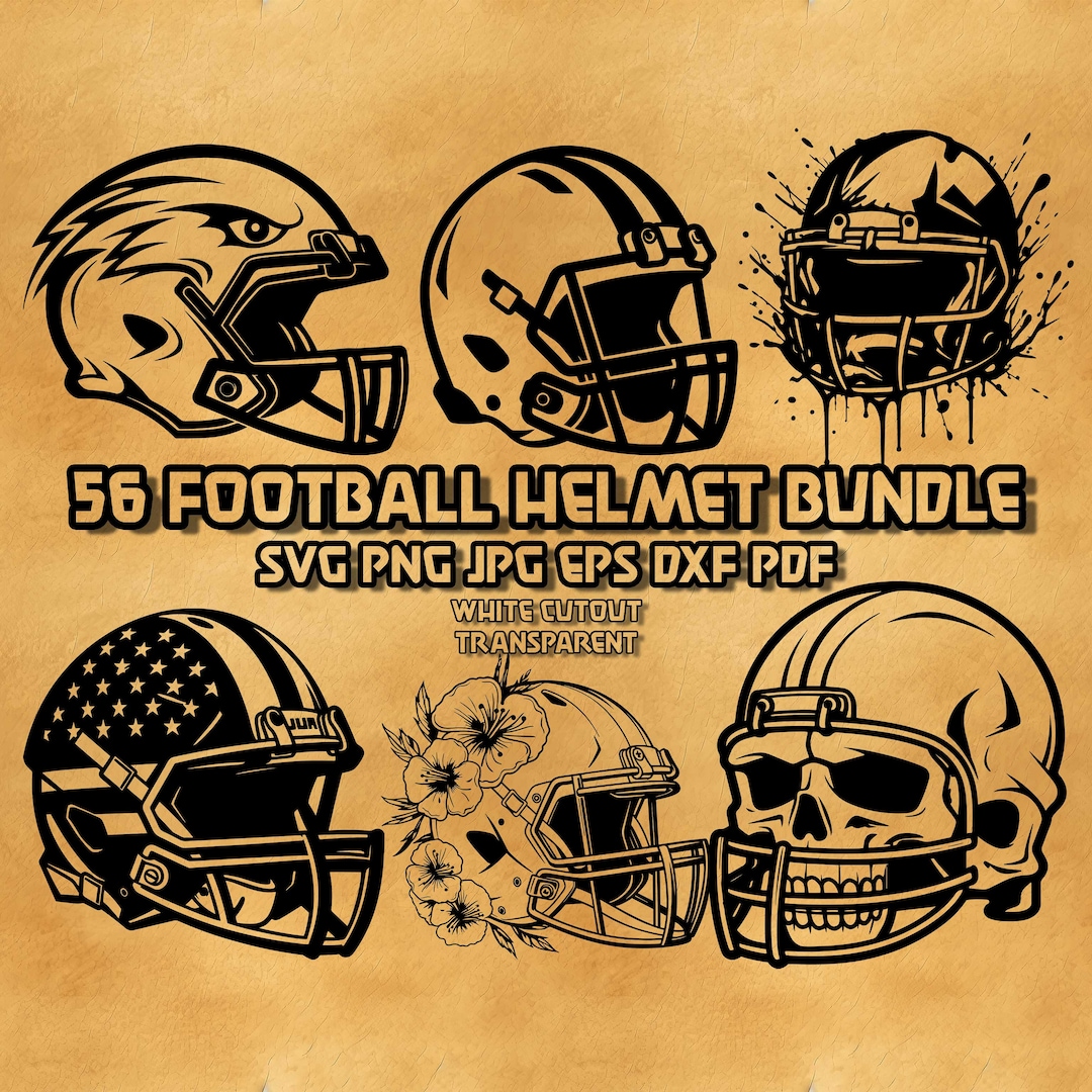 Football Helmet Svg Bundle, American Flag Football Helmet, Eagle Helmet