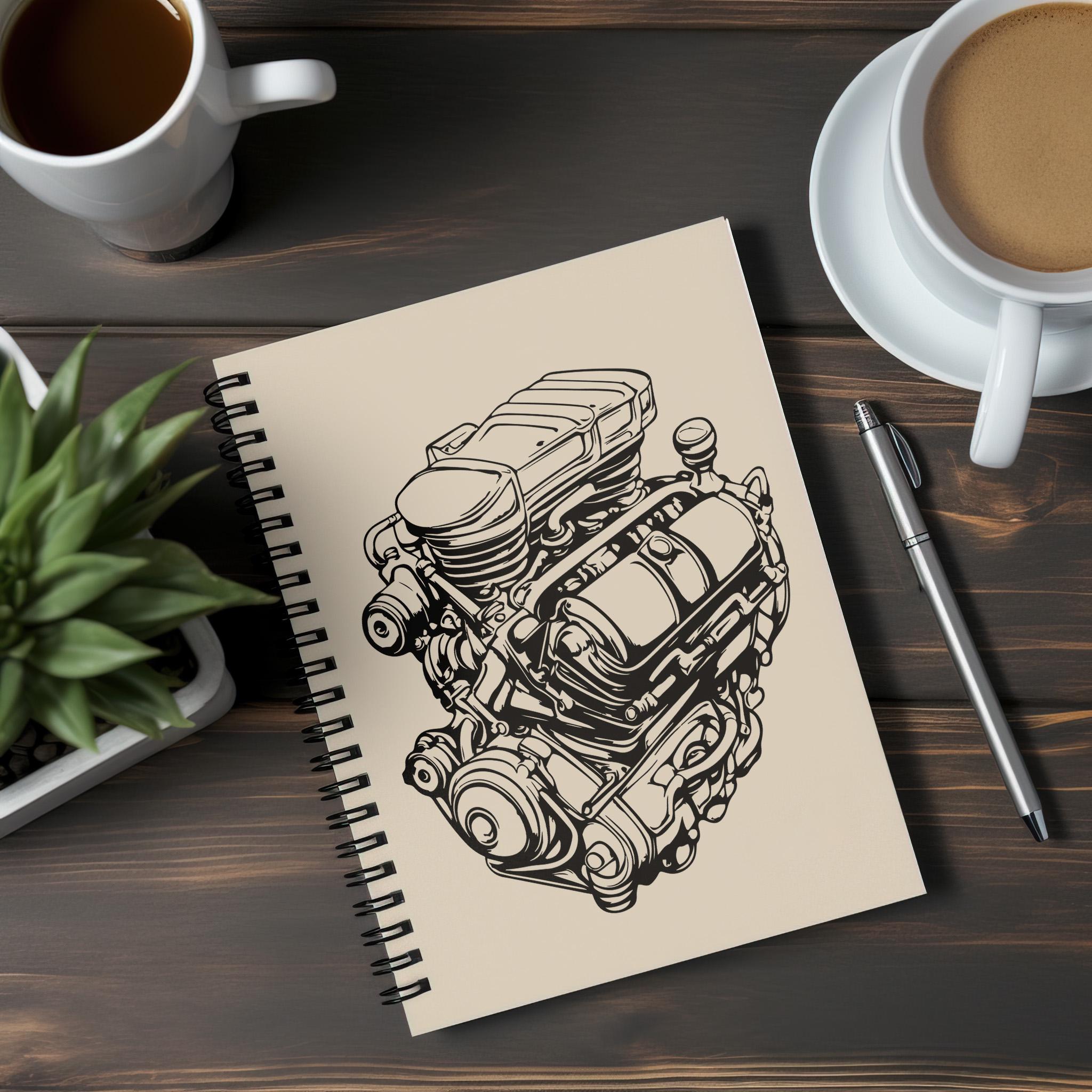Car Engine SVG Bundle: Mechanical Automotive Designs (digital Download ...