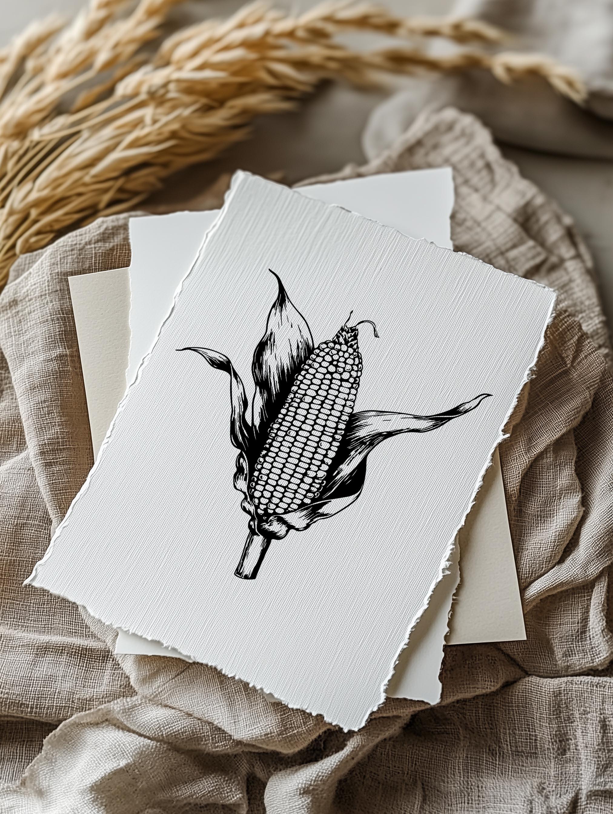 Rustic Corn Svg Corn SVG Bundle Farmhouse Harvest Illustrations Autumn Thanksgiving ...