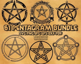 Occult Pentagram SVG Bundle: Witchcraft, Pagan, Gothic (Digital Product)