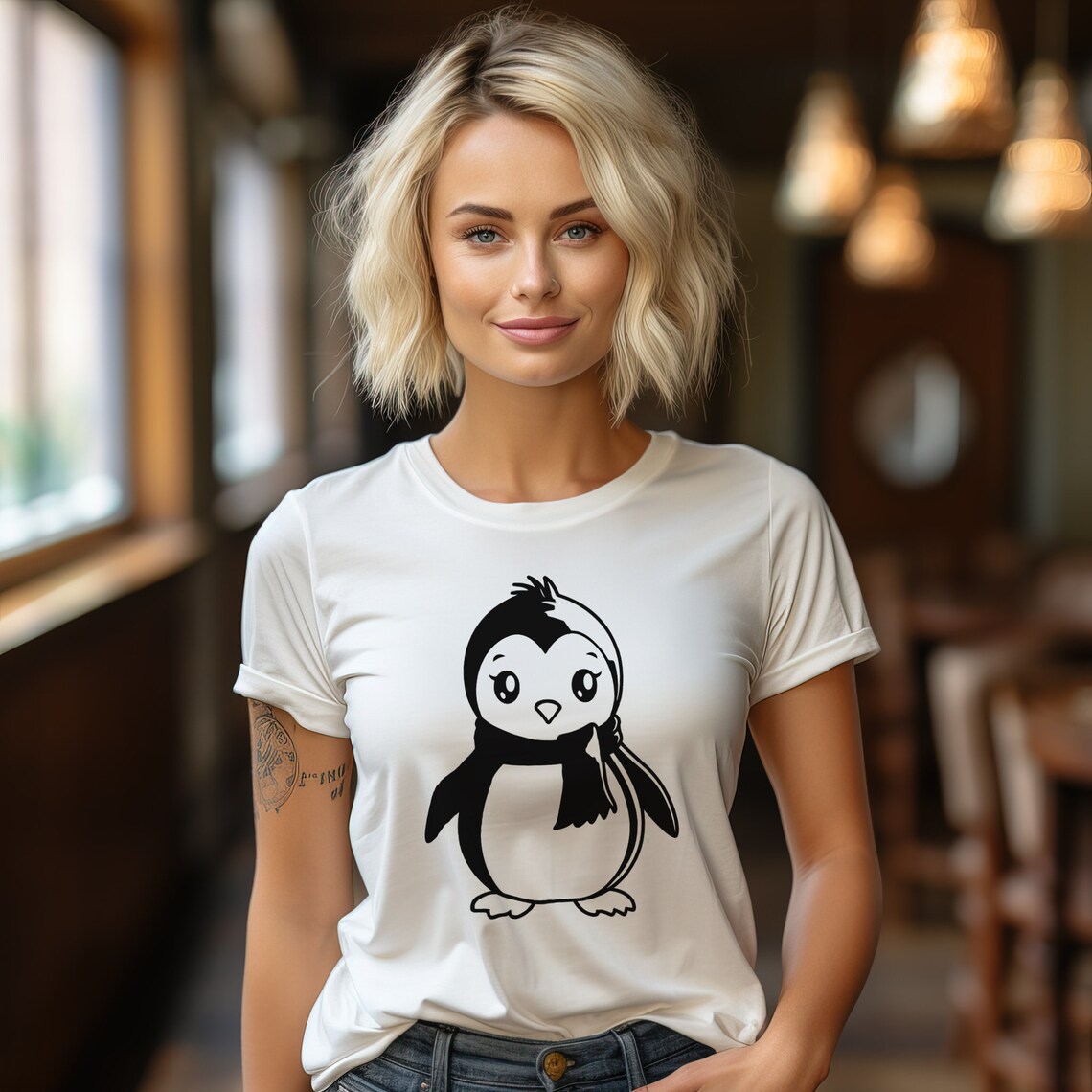 Penguin Svg Bundle, Cute Penguin Svg for Shirt, Cowboy Hat Penguin Svg