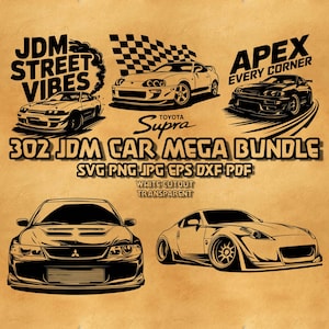JDM Car Mega Bundle Svg Bundle, JDM Cars Lover Designs, Legend Japanese Cars Svg, Drift Car Design Svg, Japans Car Bundle,Legends JDM Cars