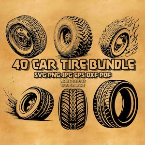Car Tire Svg Bundle, Burning Car Wheel Svg, Monster Truck Tire Svg, Truck Tire Clipart, Car Tire Engraving File, Car Tire Brake Mark Svg Png