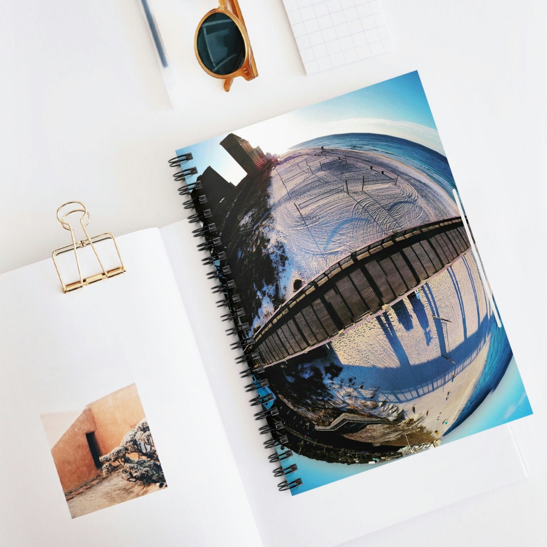 Spiral Notebook - Ruled Line—. Florida Beach Pier Circle- - Etsy
