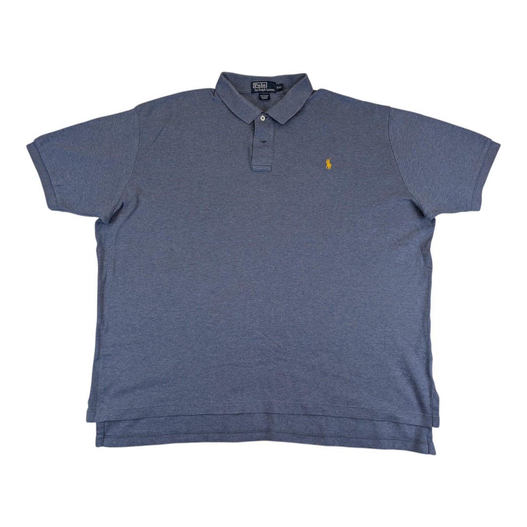 1990s Ralph Lauren Polo Shirt Size XXL Navy Blue Made in Sri Lanka