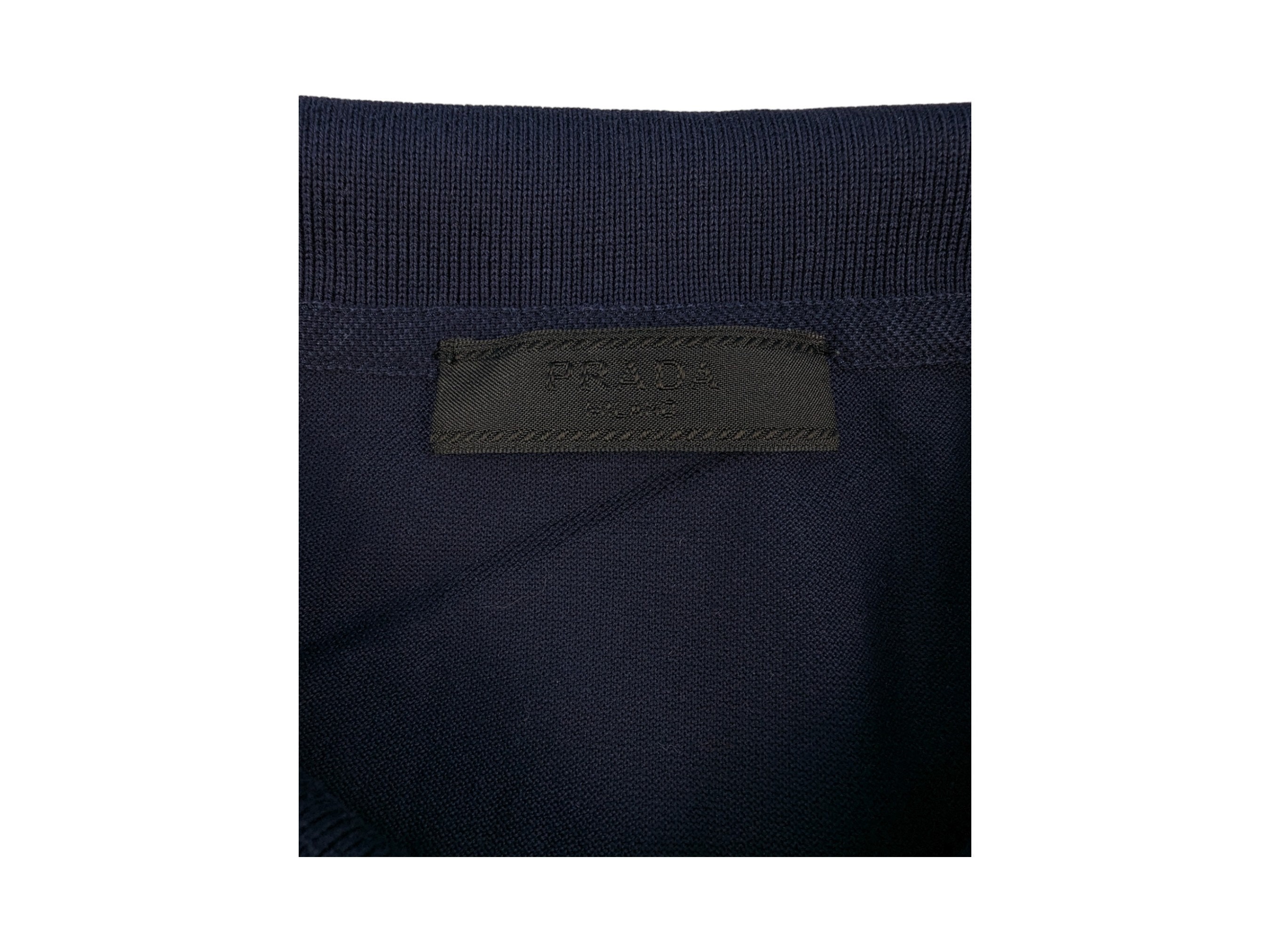 Buy Prada Polo Shirt Size S Navy Blue Very Dark Online in India - Etsy