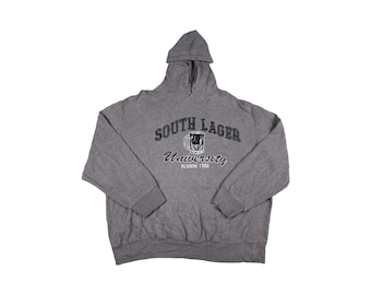 Vintage University Hoodie Size L Gray Oversized