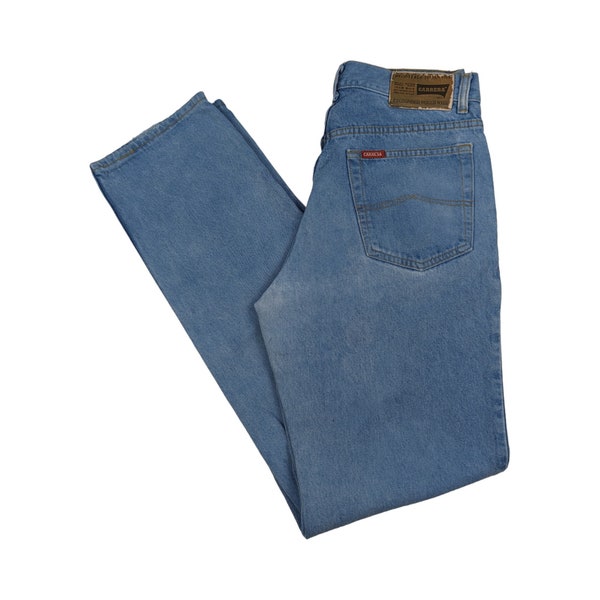 Vintage Carrera Jeans Gr. 48/M 1990er Hell Blau Hose mit Reisverschluss Retro Oldschool Damenjeans Baumwolle EchtVintage