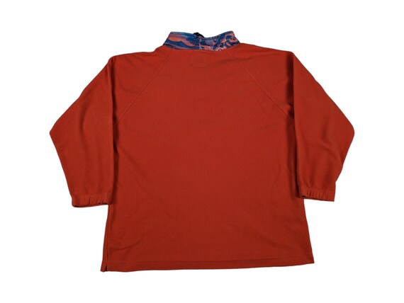 Fleece sweater 90s vintage M red orange Campagnol… - image 7