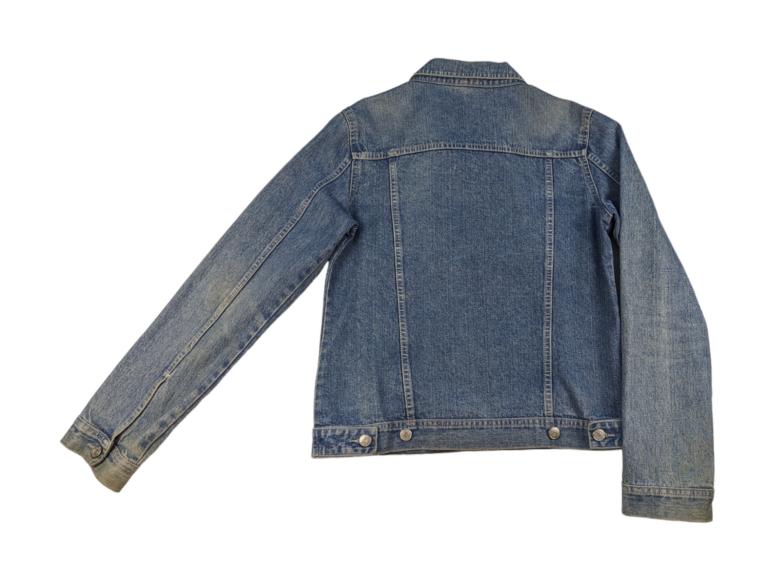 90s Vintage Crash One Denim Jacket Size 176/S Light Blue