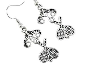 Pendientes colgantes con forma de raqueta de tenis - Joyería de tenis, regalo para mujer, accesorios de tenis