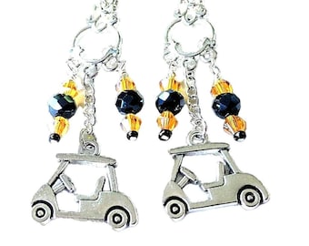 Orecchini da golfista, regalo da golf per donna, gioielli da golf, accessori per golf cart