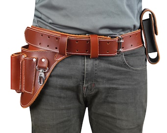 Leather Tool Belt | Florist, Gardener, Barber, Handmade, Made In Italy