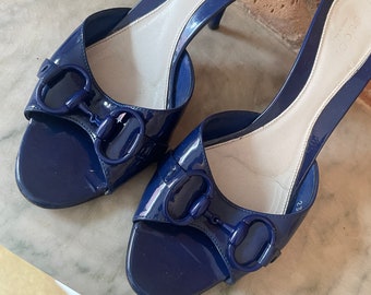 Gucci Blue Bit Mule Sandals - US 6.5