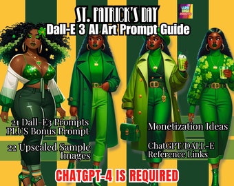 Dall-E3 AI Art Prompt Guide St. Patrick's Day, Dall-E3 & ChatGPT v4 Ai Art Prompt Guide, Prompt Guide, African AI Art, St. Patty's Day Theme
