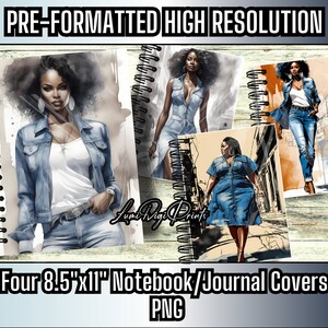 Digitale download Beautiful Black Girl afdrukbare digitale notebookomslagen, bewerkbare tijdschriftomslagen, afdrukbare tijdschriftomslagen, Instant Download