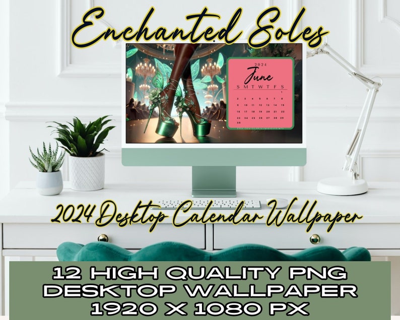 2024 Desktop Calendar Wallpaper, 2024 Calendar for Desktop, 2024