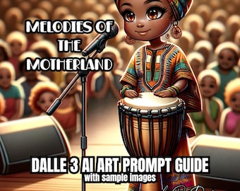 Dalle 3 Prompt Guide: African Chibi AI Art Illustrations (Digital Download)