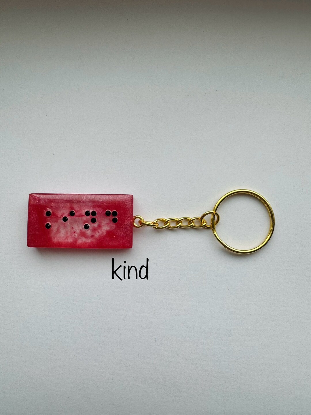Braille Keychain kind Etsy