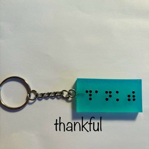 Porte-clés braille « Reconnaissant »