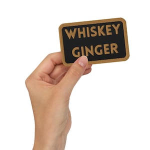 Whiskey Ginger - Bartender Gift - Bartending Gift  - Alcohol Gift - Drinking Gift - Cocktail Gift - Iron On Patch - Sew On Patch