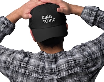 Sombrero de gin tonic - Sombrero de camarero - Sombrero de camarero - Regalo de camarero - Regalo de camarero - Regalo de alcohol - Sombrero para beber - Regalo para beber