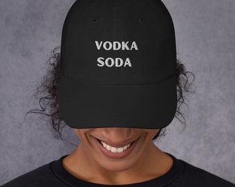 Vodka Soda Hat - Embroidered Hat - Bartender Gift - Bartending Gift - Cocktail Accessories - Party Hat