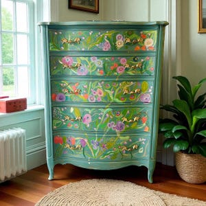 beach painted dresser DIY Thrift Store Beachy Dresser Makeover