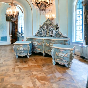 Custom Order Option:  Hand-Painted Vintage Artisan Bedroom Set