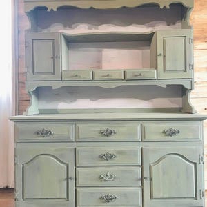 Custom Order Option:  Vintage Green Kitchen Hutch