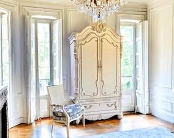 Custom Order Option:   Edwardian Style White Armoire/Wardrobe