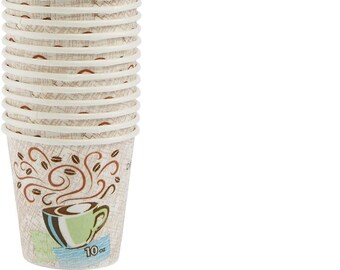 Dixie 5310Dxpk Hot Cups, Paper, 10Oz, Coffee Dreams Design, 25/Pack