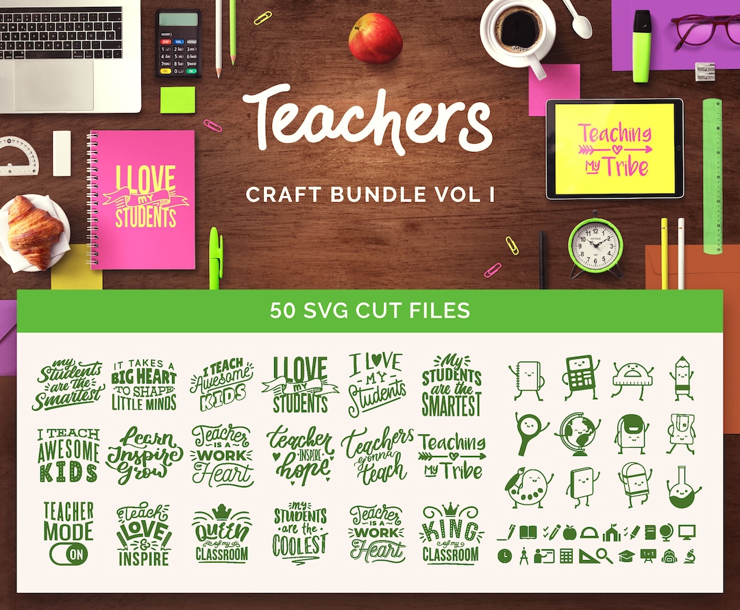 Teacher SVG Cut Files Bundle: Classroom Decor & Gifts (digital Download ...