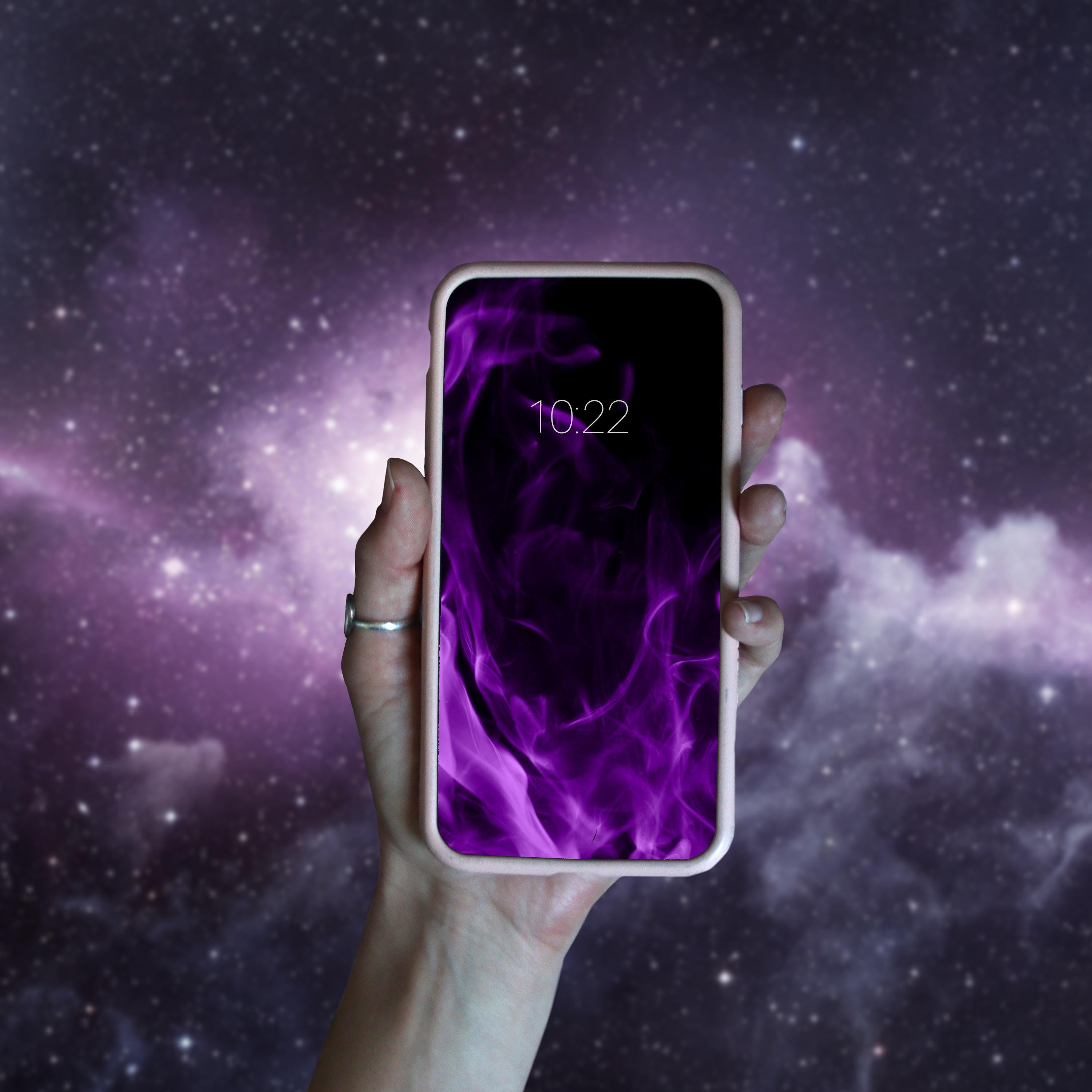 Fondo de pantalla de Llama Violeta: Energía Espiritual (Descarga digital JPG)