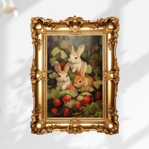 Hase Kokette Wandkunst, Kokette Raumdekor, Licht Academia, launische literarische Wandkunst, viktorianische Wandkunst, dunkle Academia Raumdekor