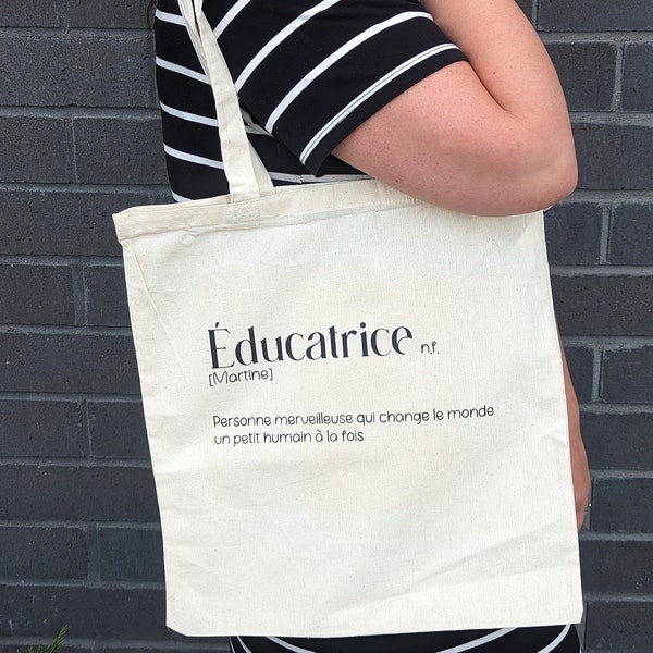 Tote Bag (reusable bag) personalized teacher/TES/educator