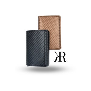 Kartenetui aus Leder | Schlanke Kreditkartenetui Herren Damen | Mini Portemonnaie RFID Schutz | Leder Kartenhalter Handgemacht