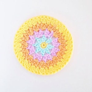PATTERN ONLY - Circular Crochet Coaster Pattern, Cotton Coasters and Placemats, Coaster, Gift for her, Crochet Coasters Digital Download
