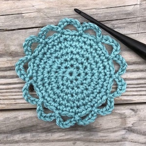 PATTERN ONLY - Circular Crochet Coaster Pattern, Cotton Coasters and Placemats, Coaster, Gift for her, Crochet Coasters Digital Download